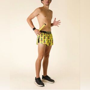 Chicknlegs Men's Pineapple Express 2" Split Shorts